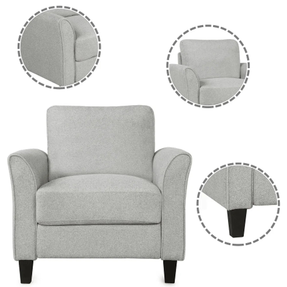 Light Gray Chair and 3-seat Sofa I188658