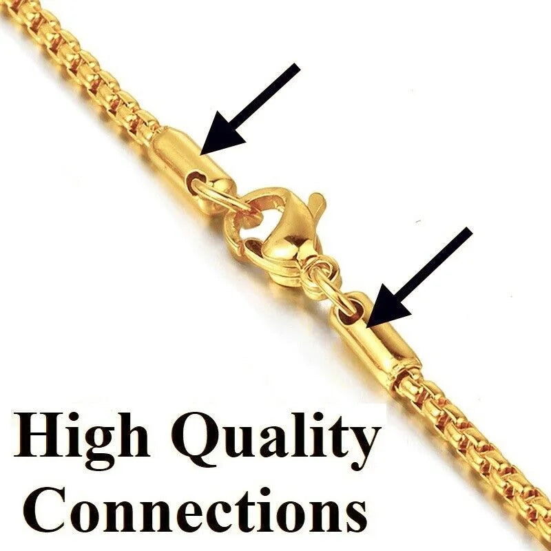 18k Gold Filled Over Silver Mens Pendant Necklace S308084