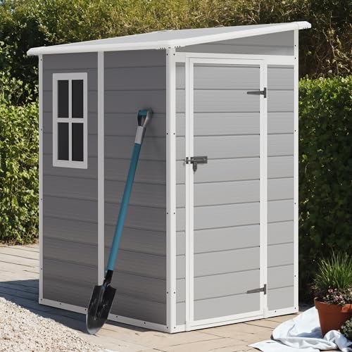 5' x 4' Resin Weather Resistant Outdoor Storage Shed with Floor B3269