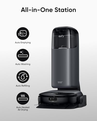 Robot Vacuum and Mop Combo, 8,000 Pa Suction U2113