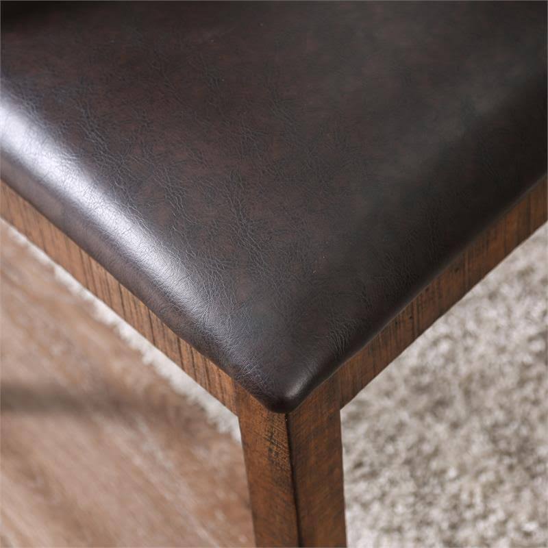 Faux Leather Dining Chair in Walnut (Set of 2) F23494