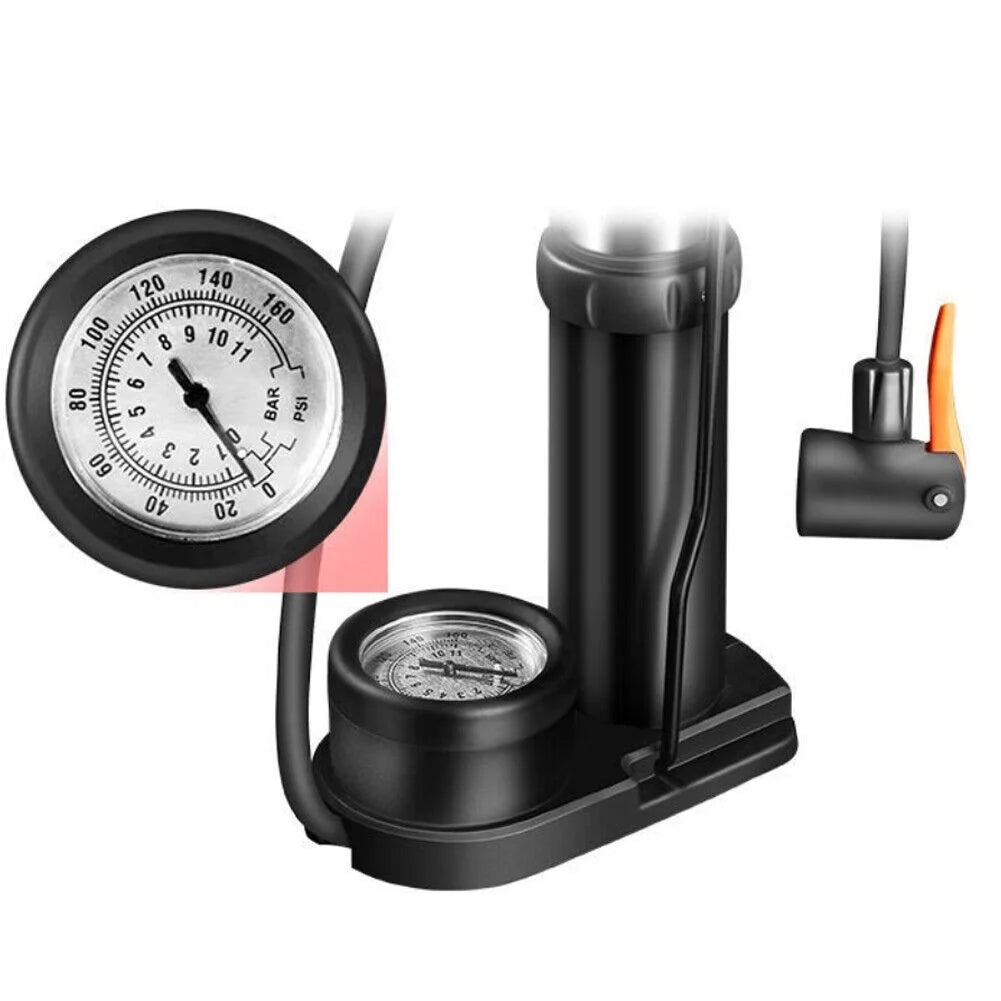 Mini Portable Bicycle Foot Pump with Pressure Gauge J77279