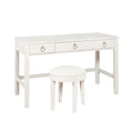 3 Drawer Vanity Desk and Upholstered Stool Set Z8340