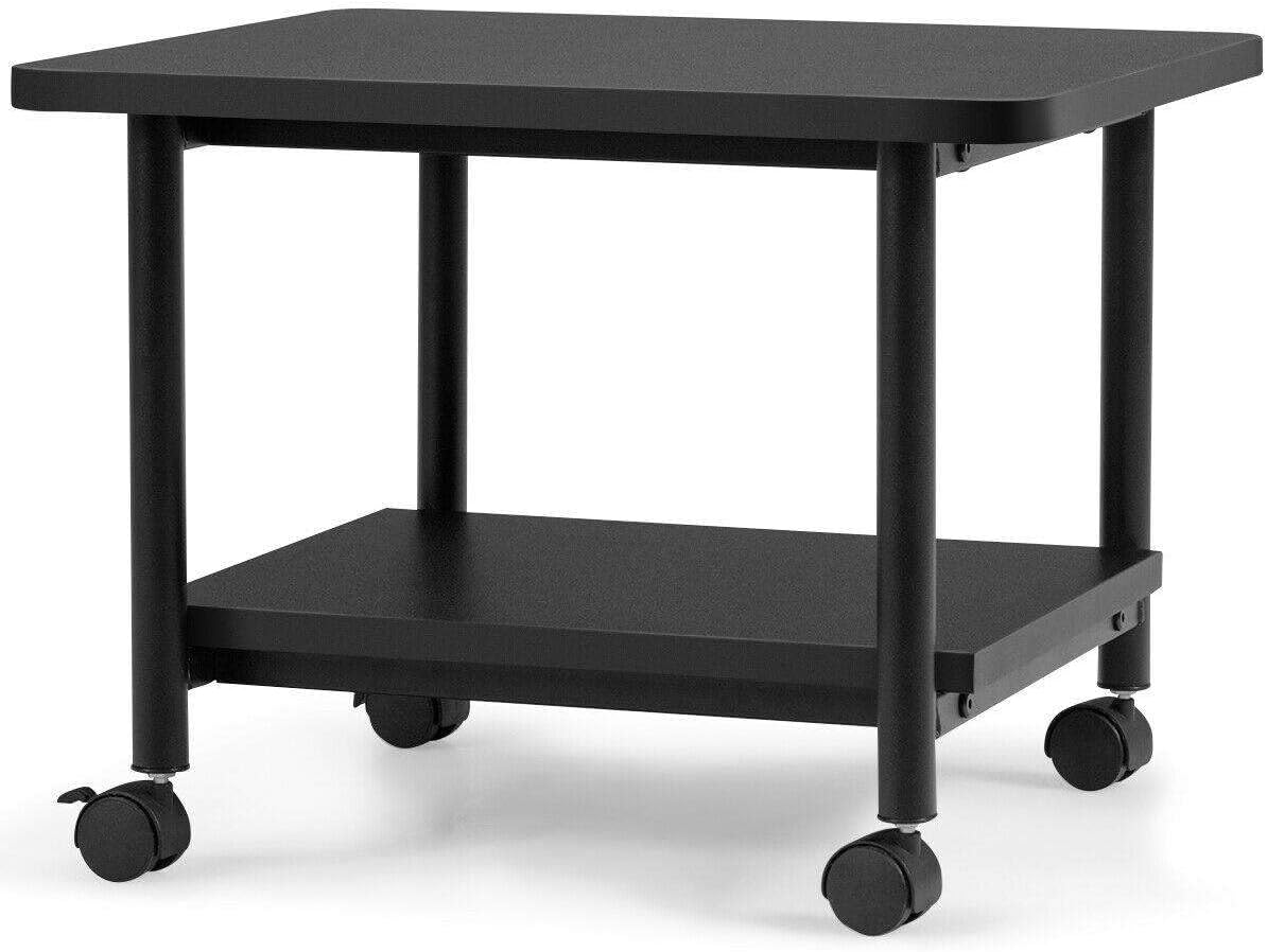 Black 2-Tier Rolling Printer Stand C528915