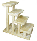 4-Step Wooden Pet Stairs with Detachable Carpet, Brown, Pack of 2 E183335
