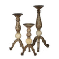 Antique Bronze Candle Holder Set O9687