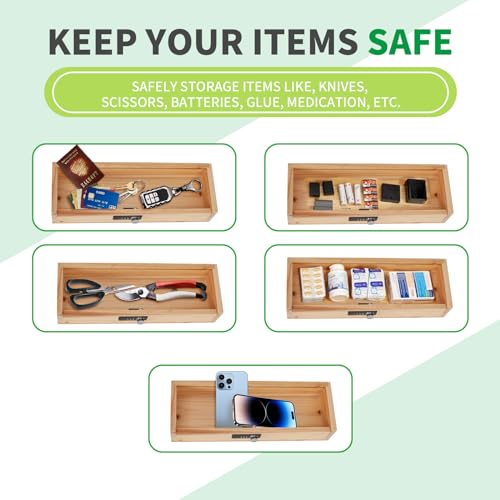 Wooden Knife Storage Box with Lock U5475