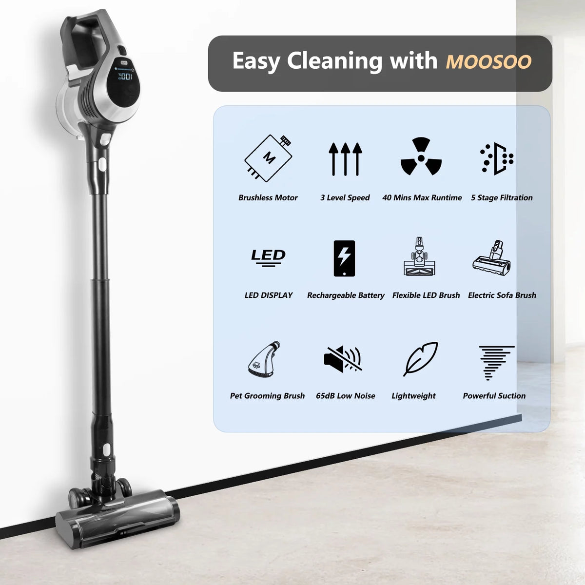 Cordless 4-in-1 Lightweight Stick Vacuum Cleaner N18309