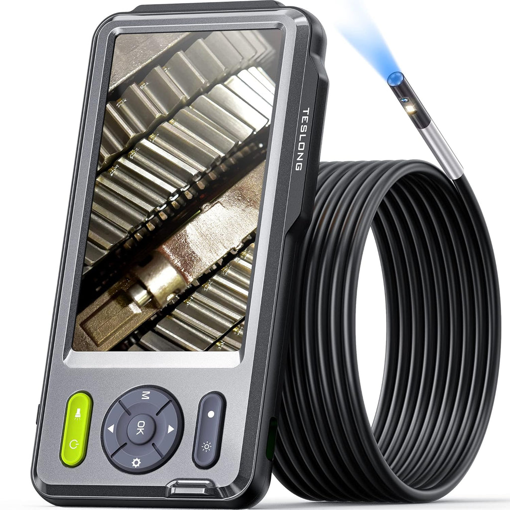 Dual Lens Borescope with LED Light, 5 IPS Screen, 16.4ft D9552