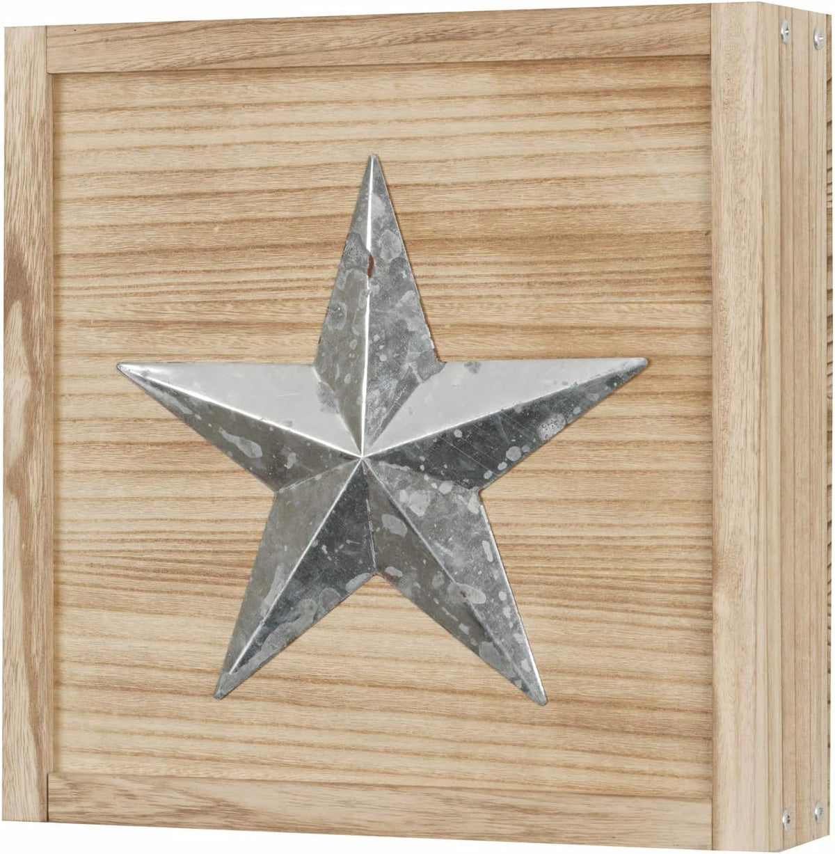 Solid Wood Wall Hanging Display Cabinet, Distressed Natural Finish K43133
