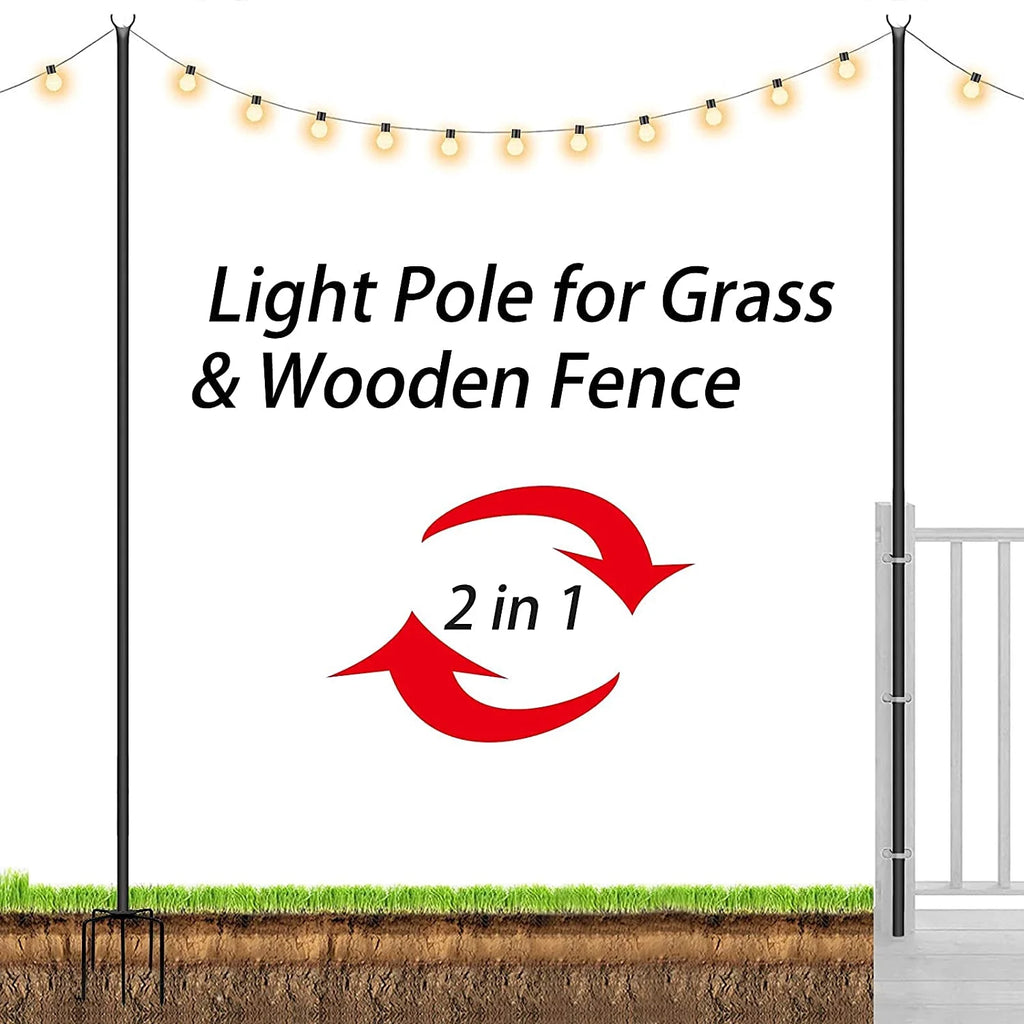 2PACK 9ft Steel Powder Coated Shade Sail Support Pole P464