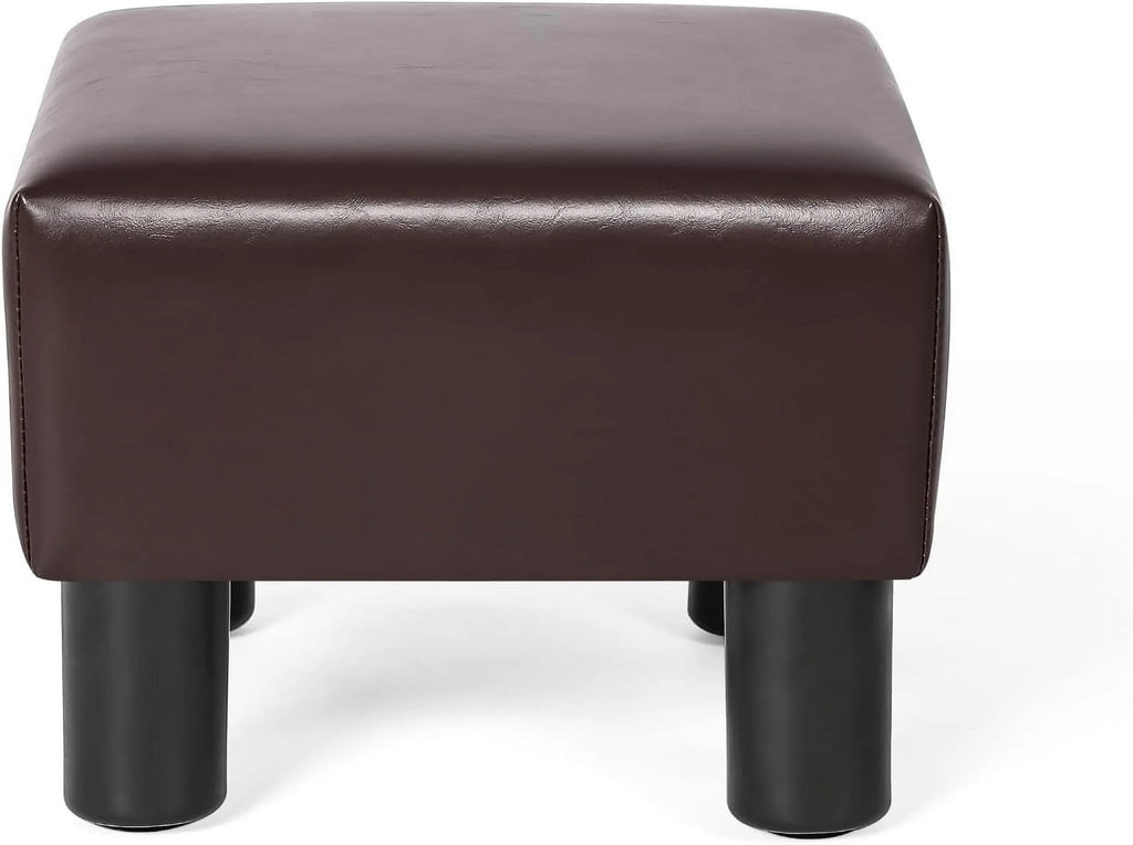 Brown Square PU Leather Ottoman S858018