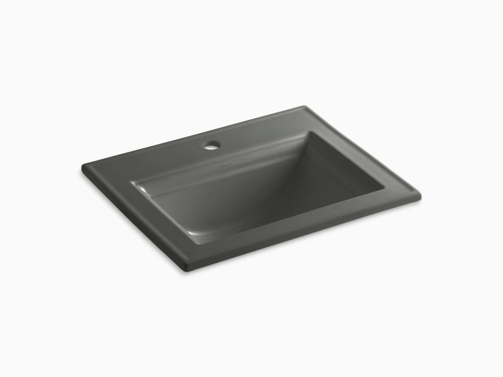 Thunder Grey Drop-In Bathroom Sink with Single Faucet Hole N845194