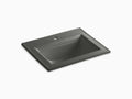 Thunder Grey Drop-In Bathroom Sink with Single Faucet Hole N845194