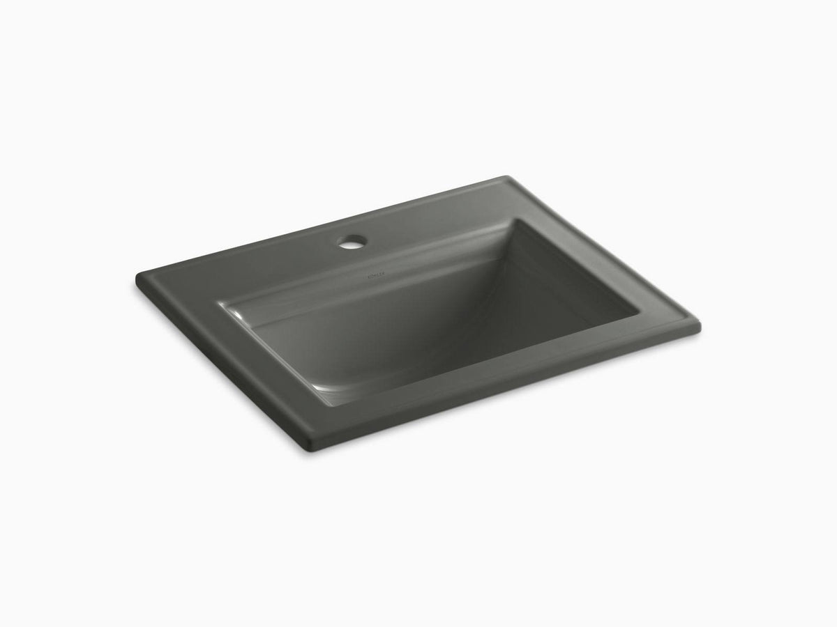 Thunder Grey Drop-In Bathroom Sink with Single Faucet Hole N845194