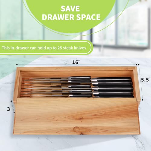 Wooden Knife Storage Box with Lock U5475