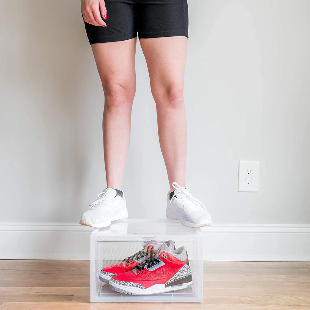 Clear Plastic Stackable Shoe Storage Box (PACK OF 2) H317