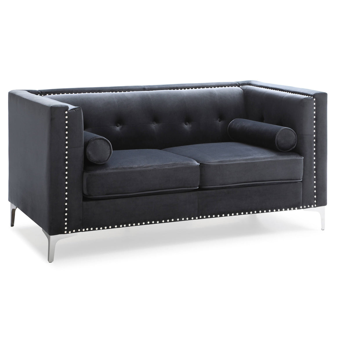 Velvet Tufted Loveseat V2991