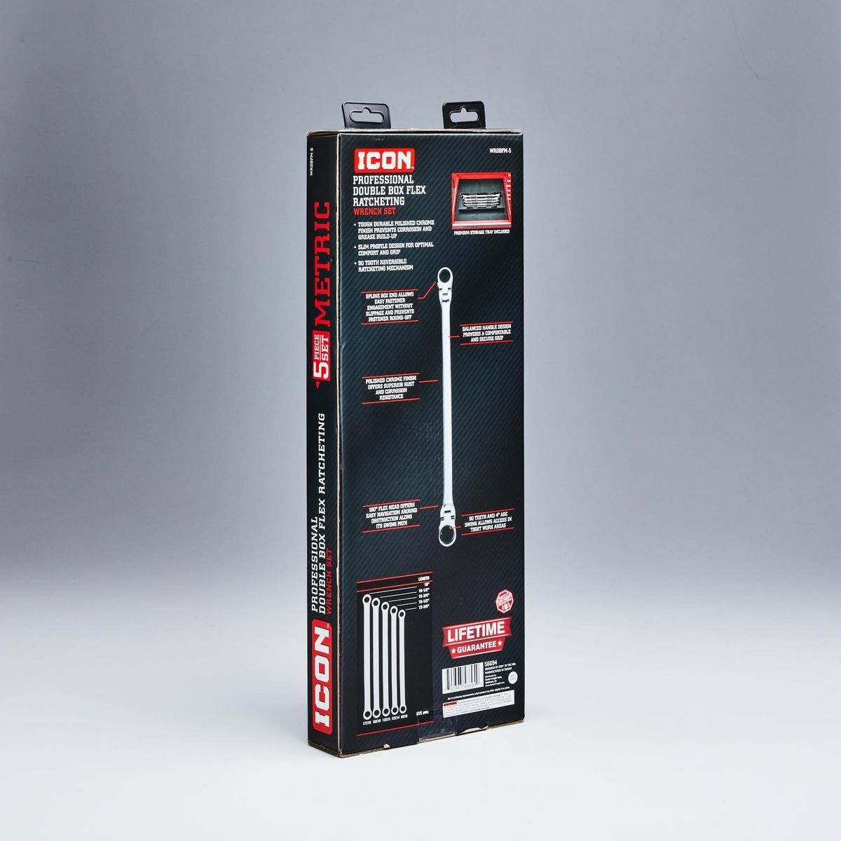 Extra Long Double Box Flex Ratcheting Wrench Set, 5-Piece S260250
