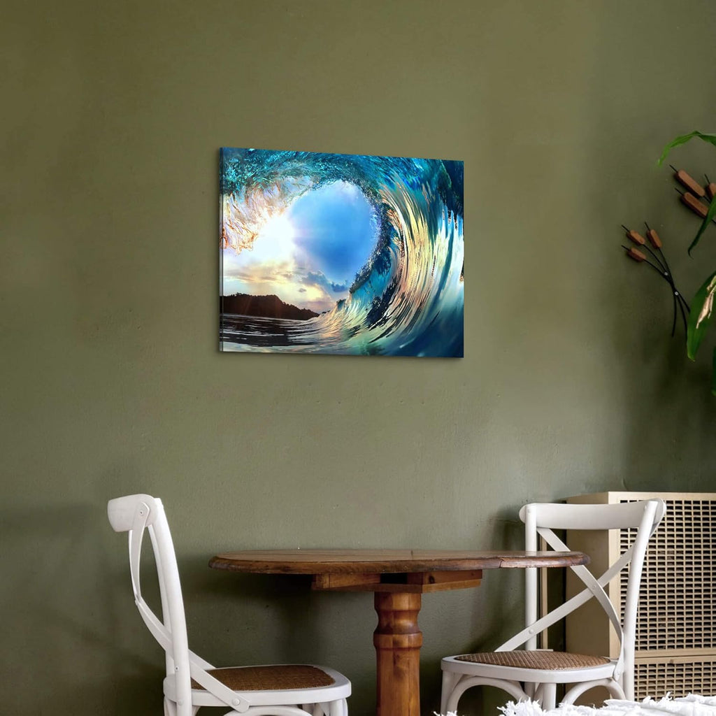Blue Ocean Waves Canvas Wall Art M47779