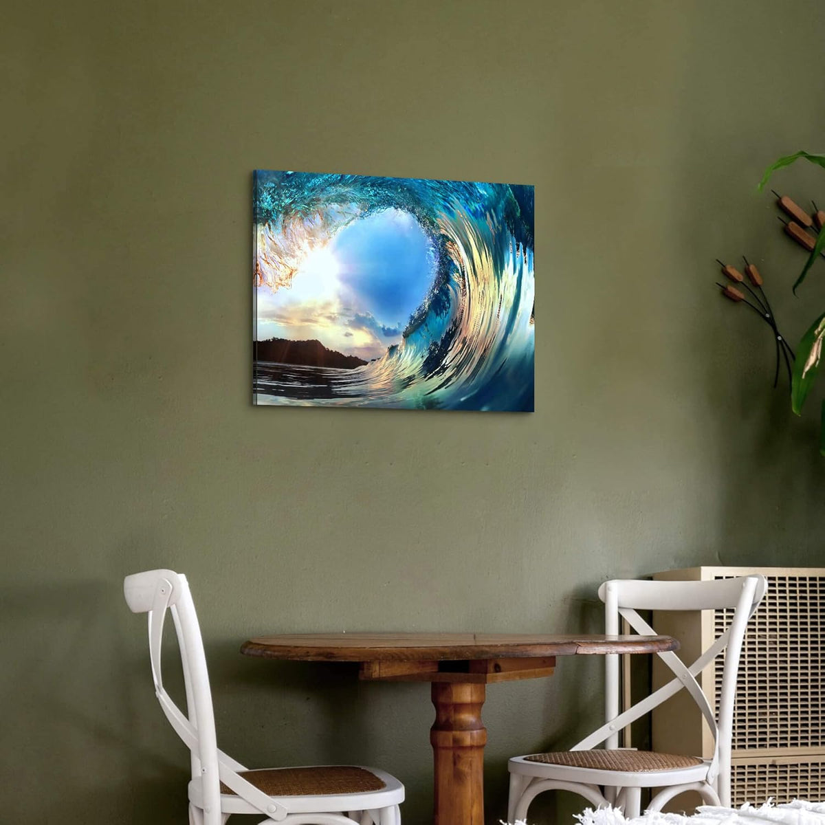 Blue Ocean Waves Canvas Wall Art M47779