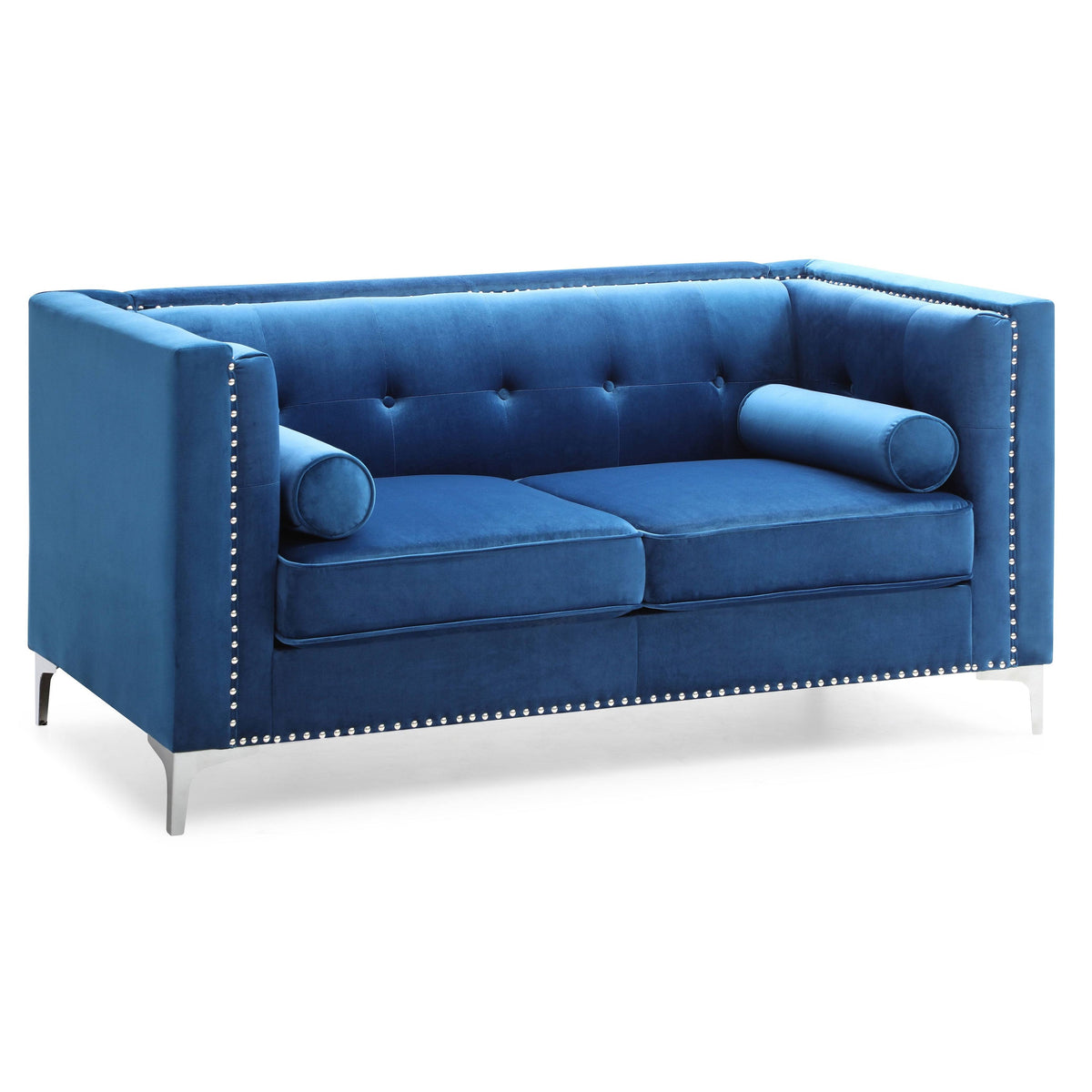 Velvet Tufted Loveseat V2991