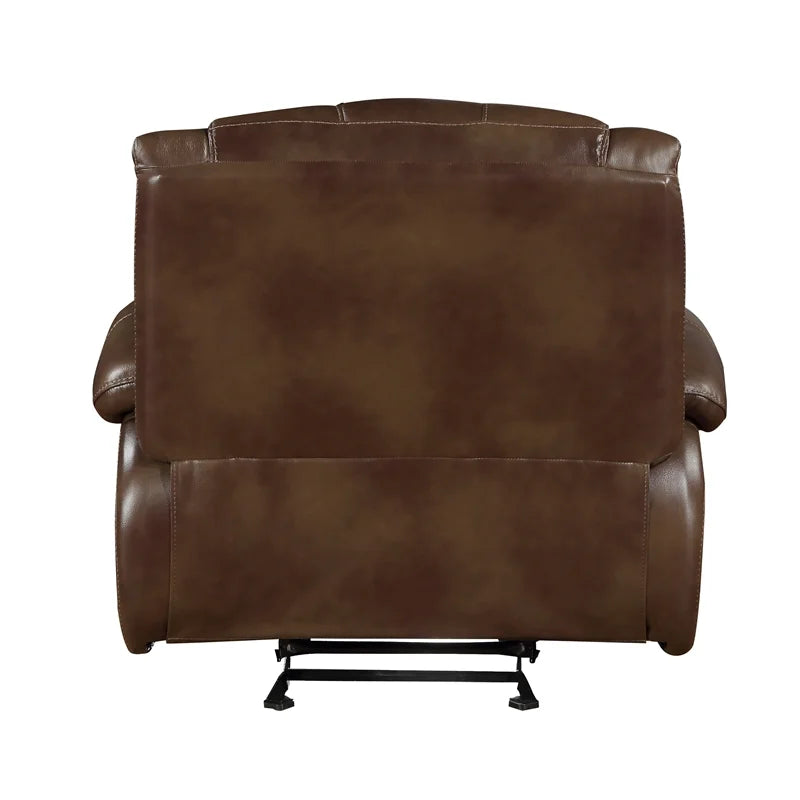 Brown Leather Match Glider Reclining Chair B541