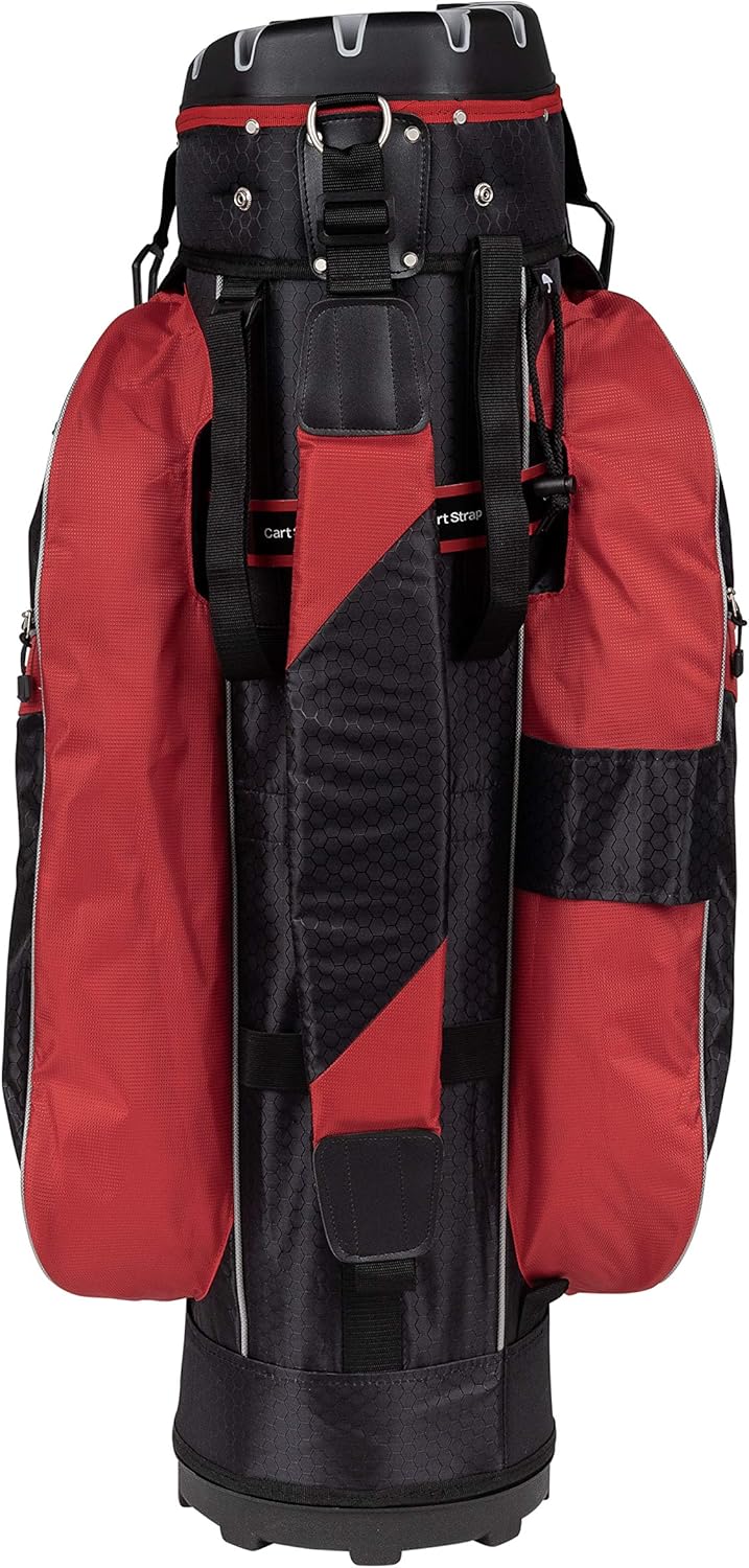 14 Way Cart Bag with Organizer Divider Top (Black Red) B924216