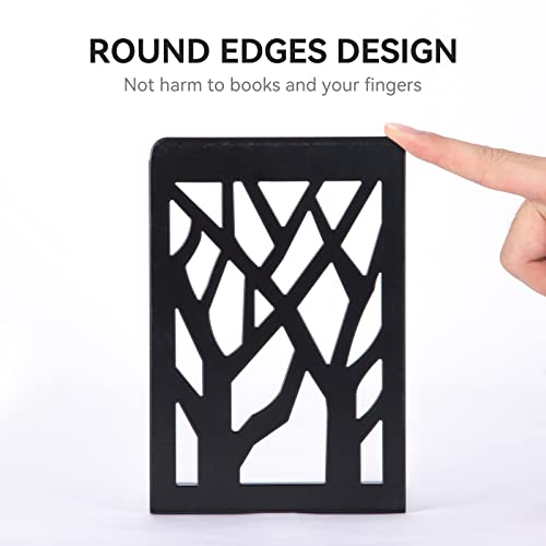 Metal Bookends Black 3 Pair J51490