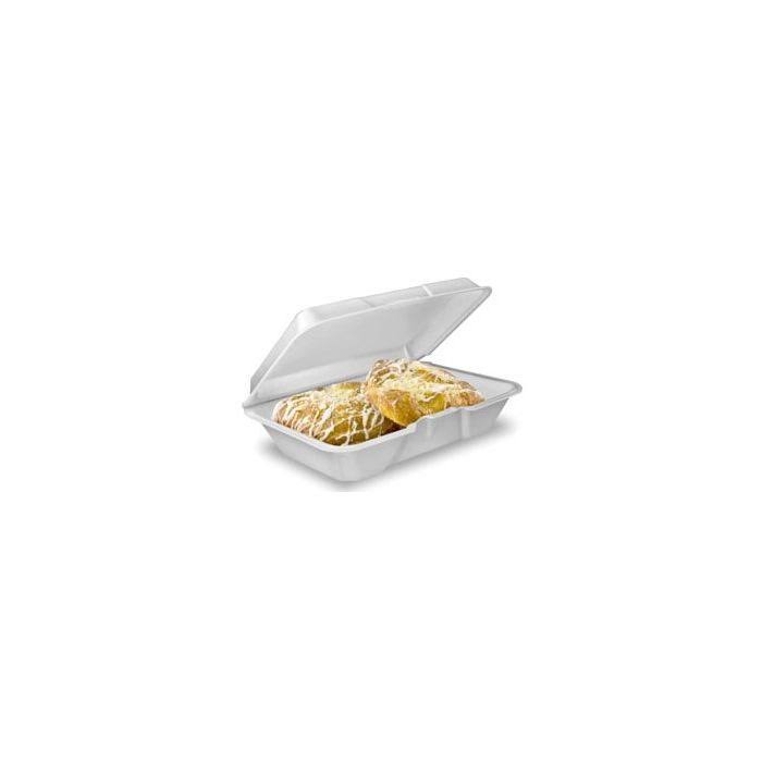 White Foam Hinged Lid Container J946216