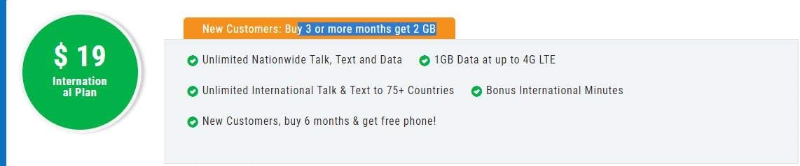$19 Plan Sim Card Include 3 Month Service U8313