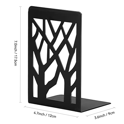 Metal Bookends Black 3 Pair J51490