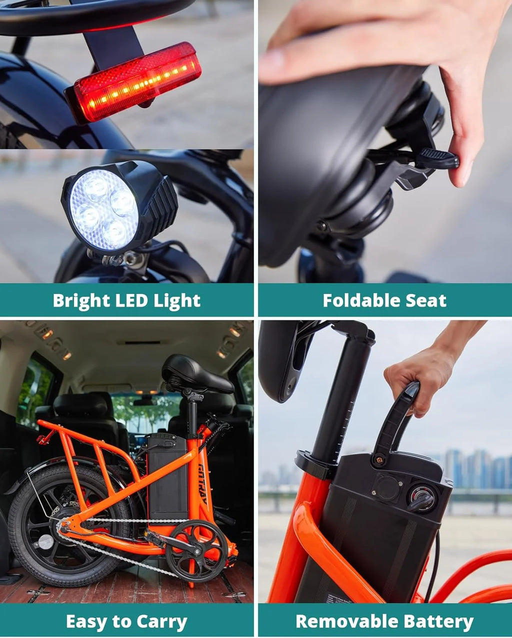 16" 350W Folding Electric Bike U466