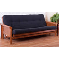 Black Queen-size Twill Futon Mattress O861