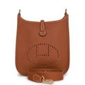 Gold Leather Crossbody Bag R237
