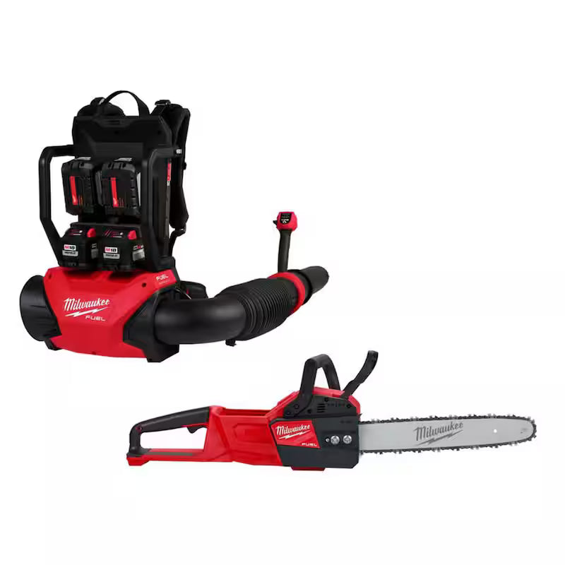 18V Brushless Cordless Backpack Blower Kit with 16 in. Chainsaw Z19392