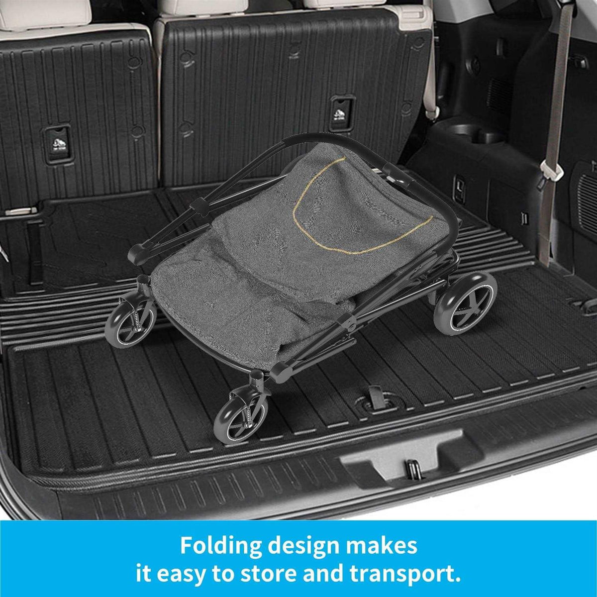 Pet Stroller with Brakes and Storage Pocket B415701