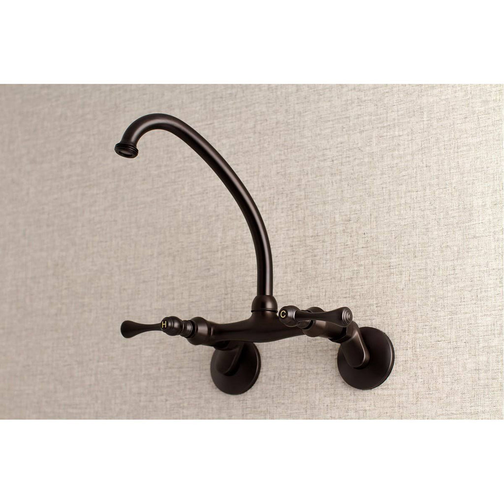 Oil Rubbed Bronze Adjustable Center Wall Mount Laundry Faucet B297183
