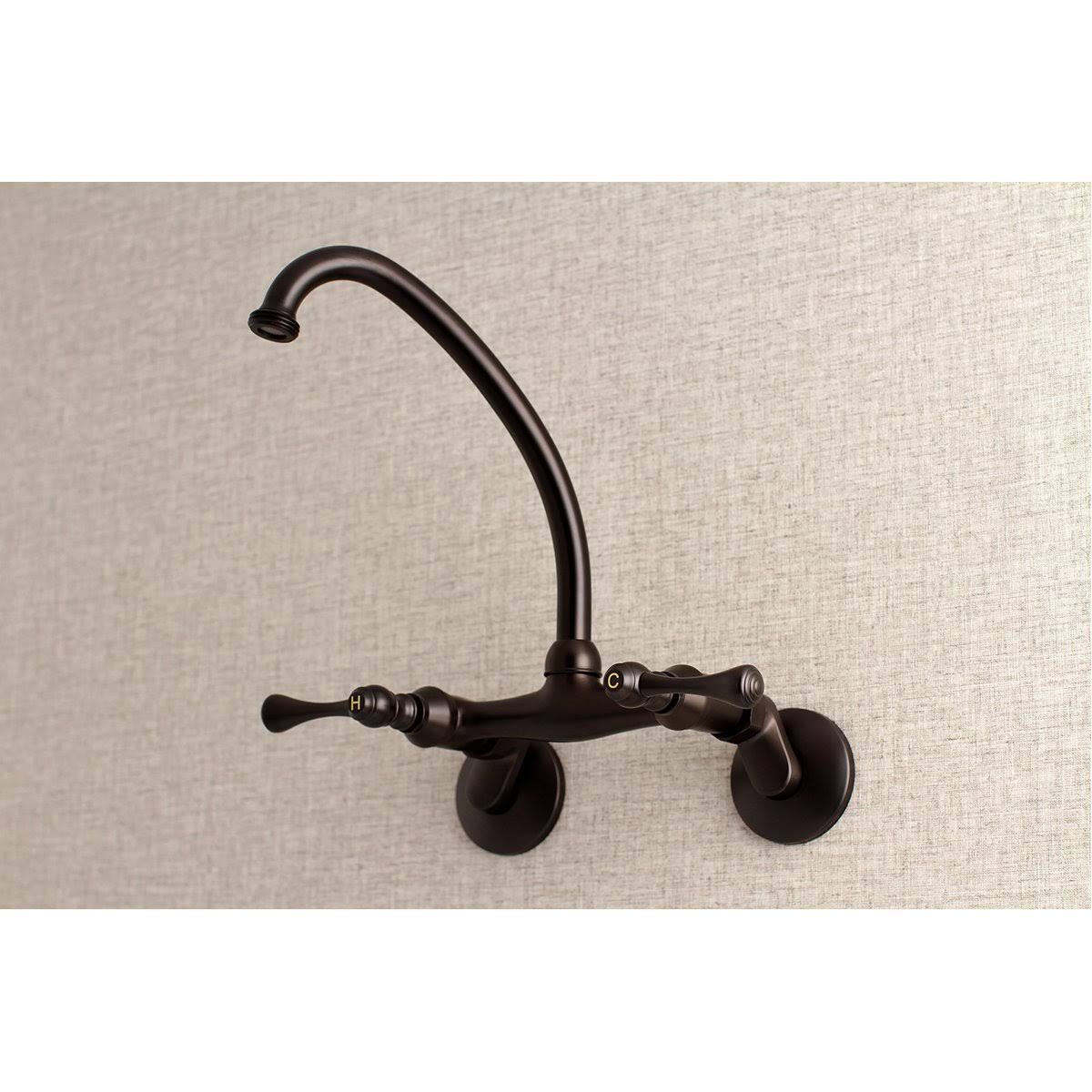 Oil Rubbed Bronze Adjustable Center Wall Mount Laundry Faucet B297183