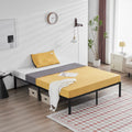 Black 14-Inch Tall Cal-King Metal Platform Bed Frame W771