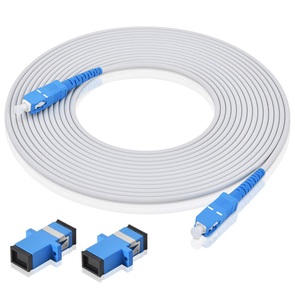 Fiber Optic Patch Cable SC to SC, Single Mode OS1 9/125um, 5M, White K1912
