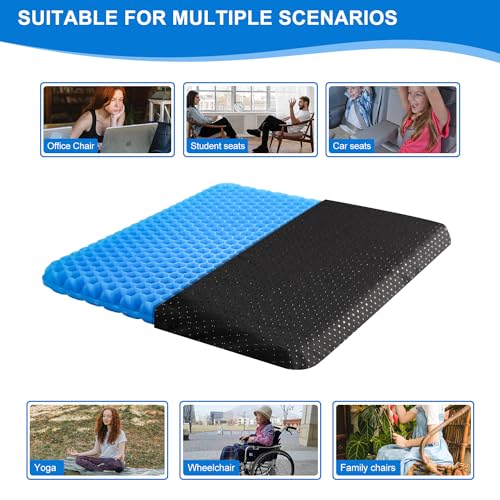 Large Cooling Gel Seat Cushion with Non-Slip Cover A31569