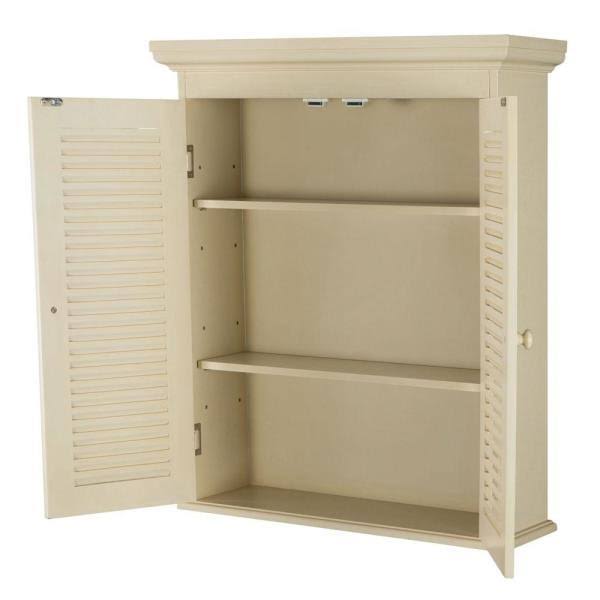 Antique White Wall Cabinet S290387