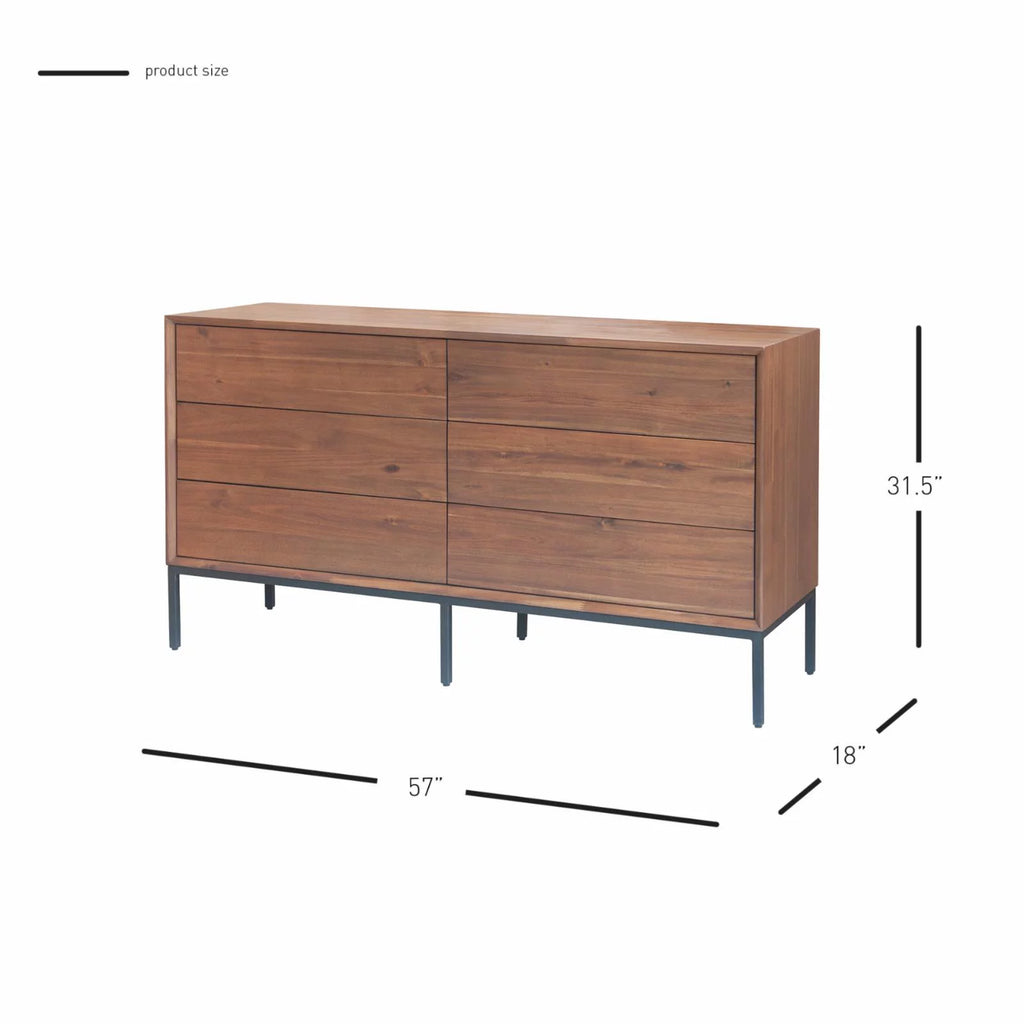 6 Drawer Double Dresser K3750