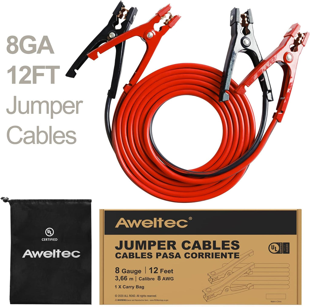 0 Gauge 25 Feet Heavy Duty Jumper Cables with Carrying Bag T98758