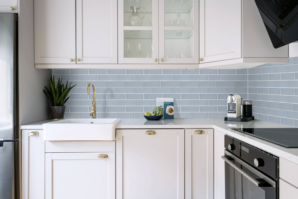 Moonlight Gray Glass Mosaic Subway Tile, 5 Square Feet per Carton H41675