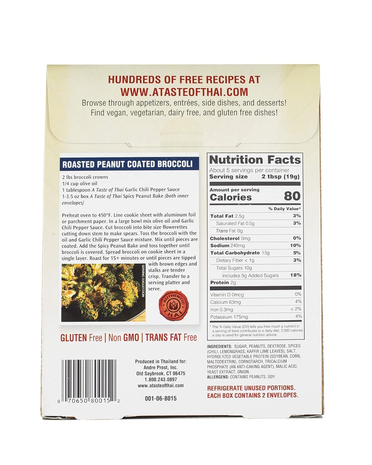 Spicy Peanut Bake 3.5oz Pack of 6 Seasoned Coating O8747