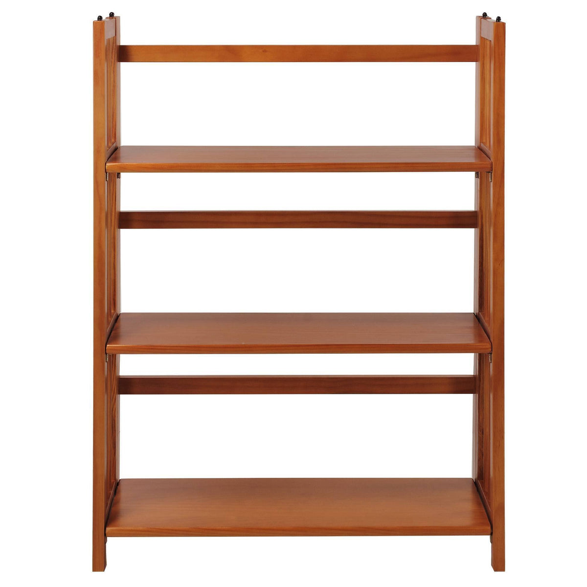 3 Shelf Folding Stackable Bookcase Chestnut N52953