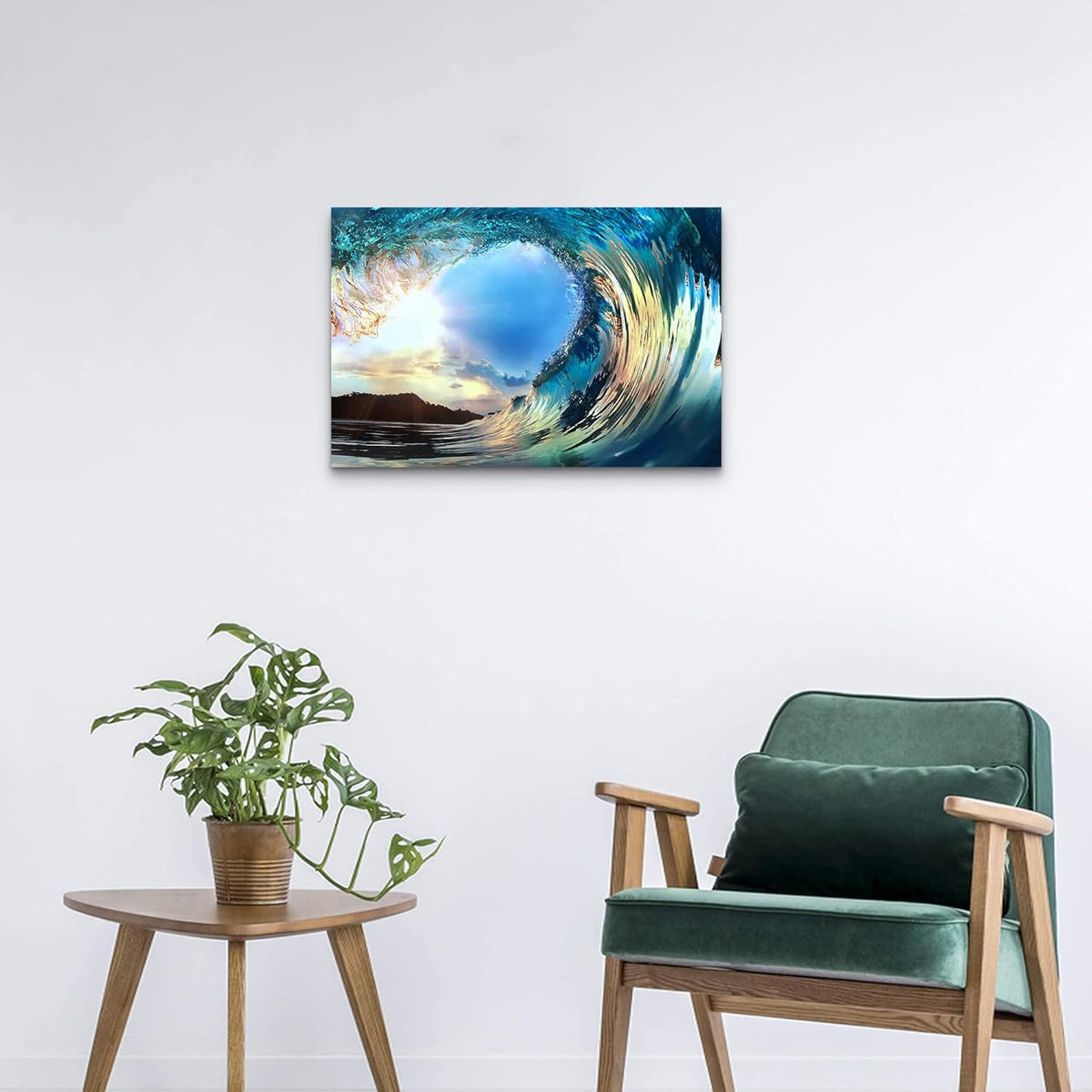 Blue Ocean Waves Canvas Wall Art M47779