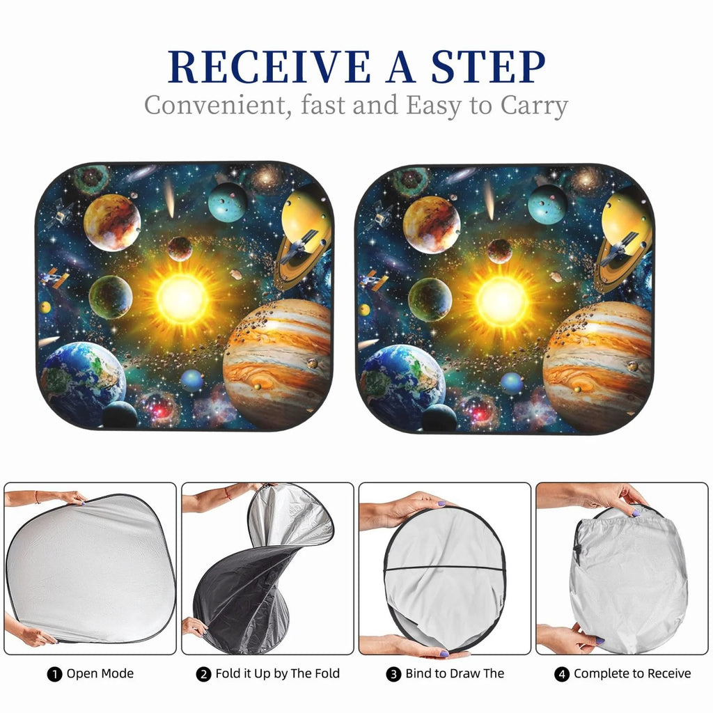 Small Foldable Car Windshield Sun Shade 2-Piece H46172